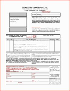 Electrical Bid Form Template