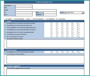 Evaluation Form Templates Free