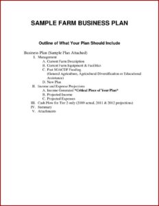 Farm Business Plan Template Uk