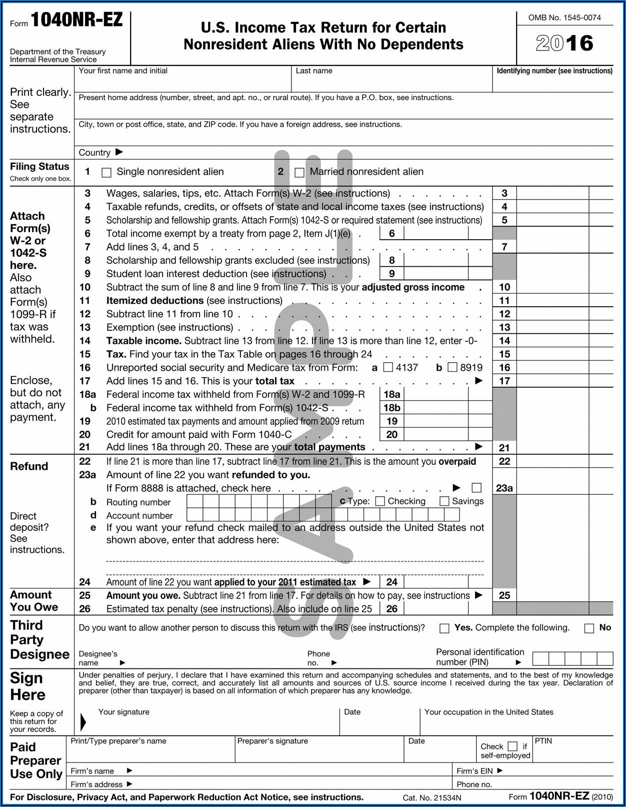 Federal Tax Ez Form Instructions