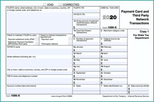 Filing Form 1099 K