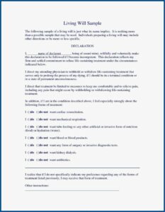Form For Living Will Uk