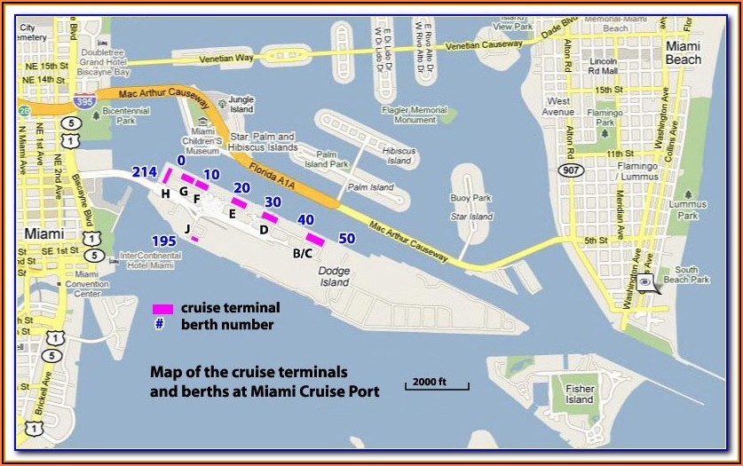 Fort Lauderdale Cruise Port Hotel Map