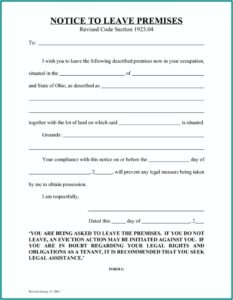 Free 3 Day Eviction Notice Form Texas