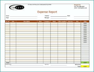 Free Download Business Expense Forms
