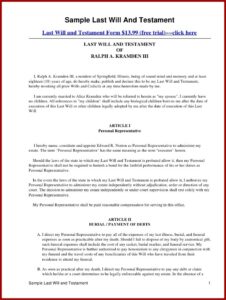 Free Joint Last Will And Testament Template For Married Couple