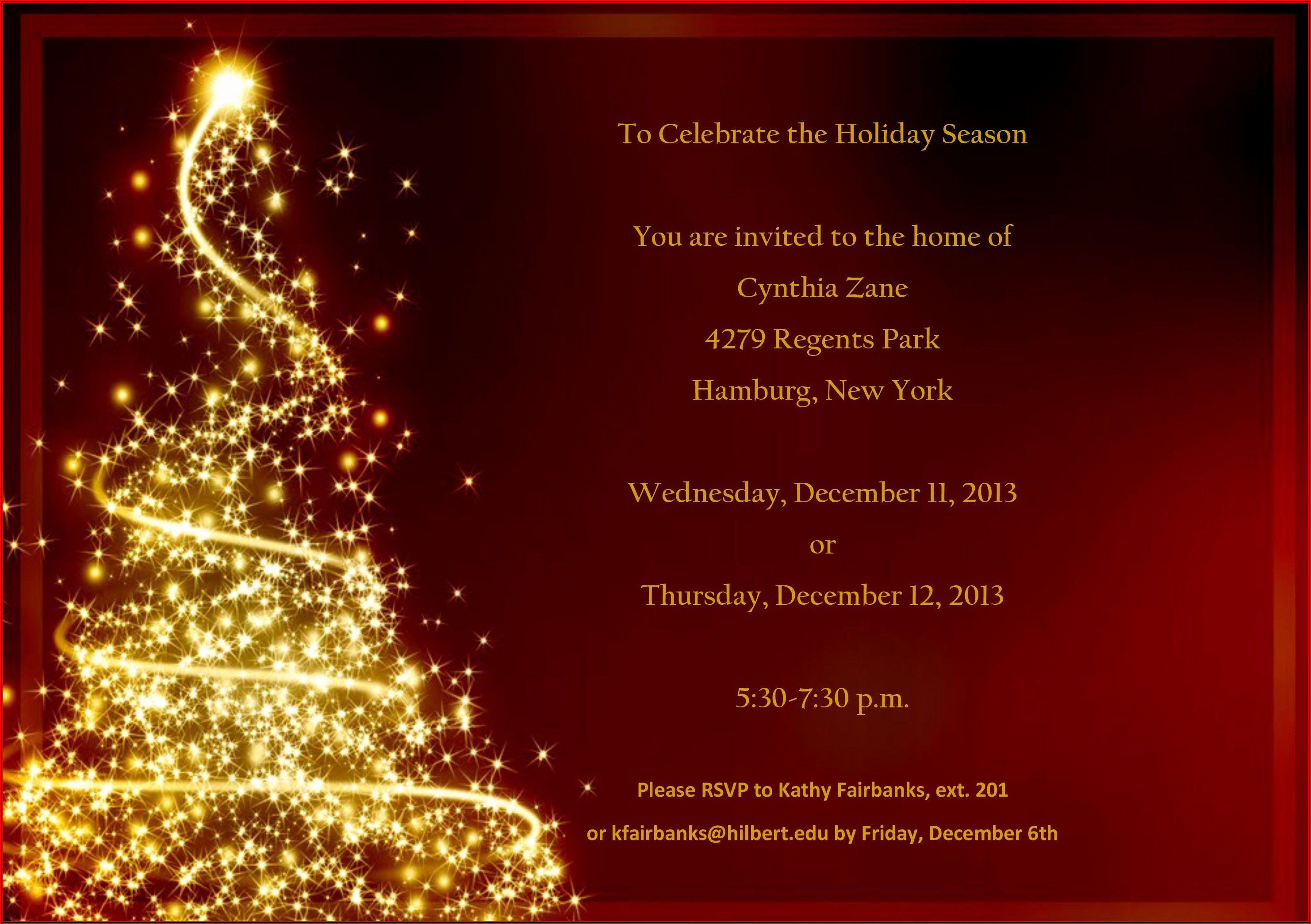 Free Online Holiday Party Invitation Templates