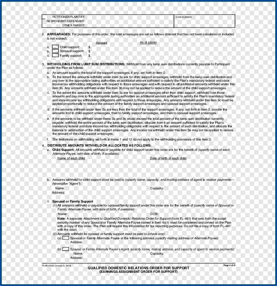 Free Qualified Domestic Relations Order Form