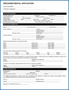 Free Rental Application Form Template South Africa