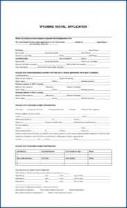 Free Rental Form Template