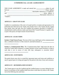 Free Rental Lease Agreement Form Pdf