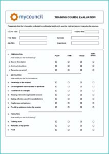 Free Training Evaluation Form Templates