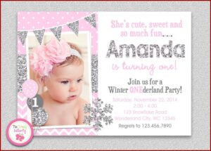 Free Winter Onederland Invitation Templates