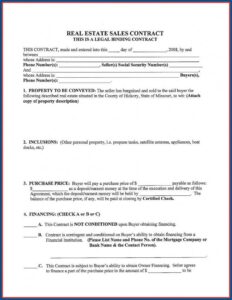 Fsbo Contract Template California