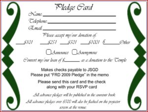 Fundraising Sponsor Form Template