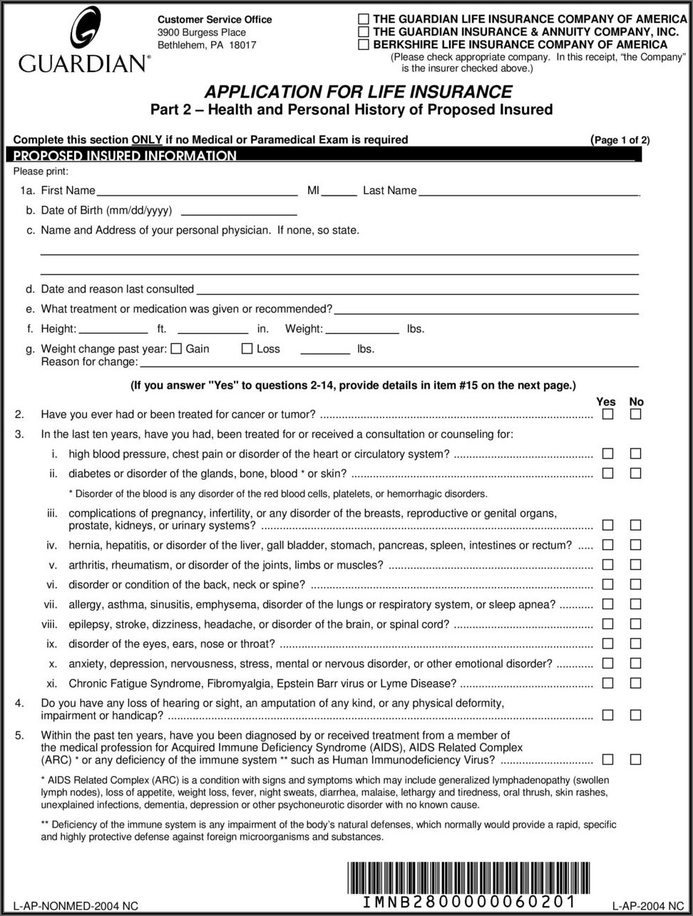 Guardian Life Insurance Collateral Assignment Form