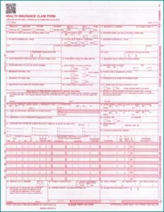 Health Insurance Claim Form 1500 Fillable Download