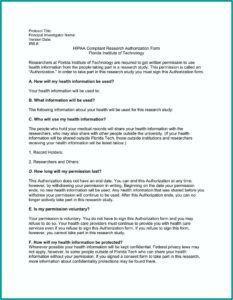 Hipaa Compliant Medical Release Form Florida