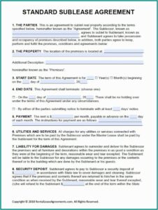 House Rental Agreement Template Free