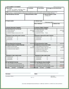 Hud 1 Settlement Statement Form