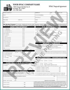 Hvac Installation Contract Forms