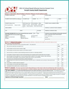 Influenza Vaccine Consent Form