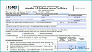 Irs Fillable Form 1040x