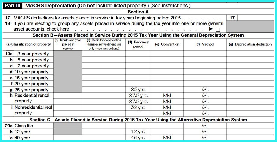 Irs Form 4562 For 2014