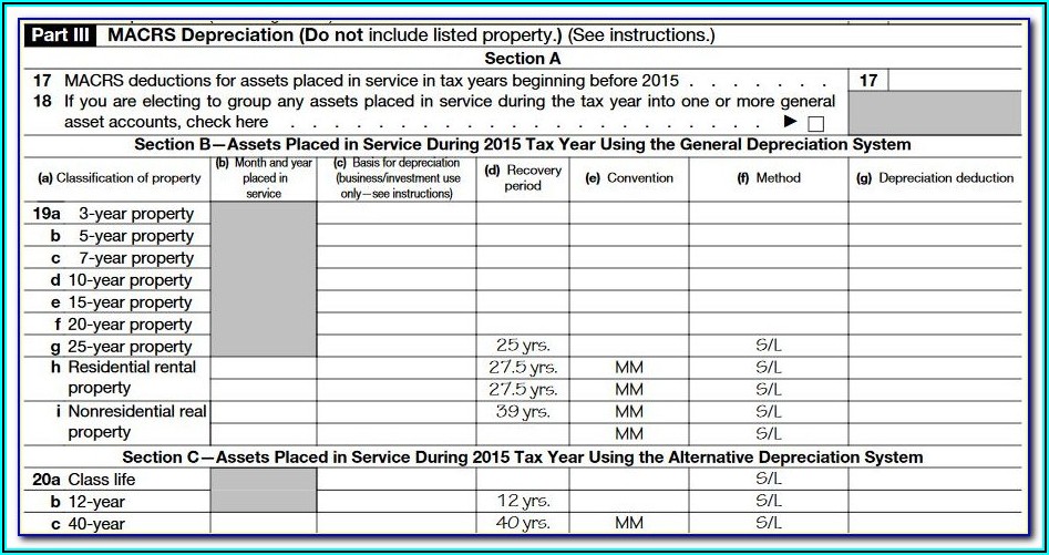 Irs Form 4562 Year 2014