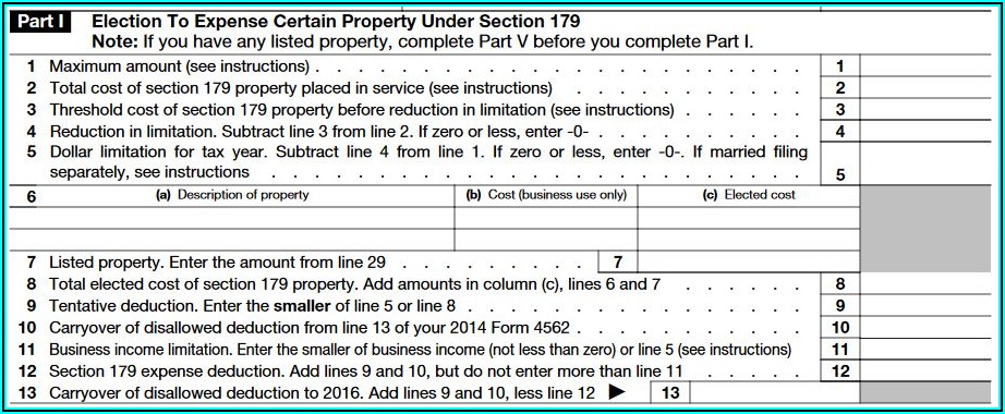 Irs Tax Form 4562 For 2014