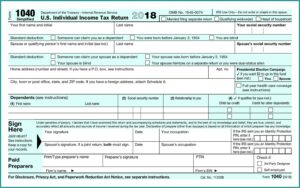 Irs.gov Forms 1040a 2018