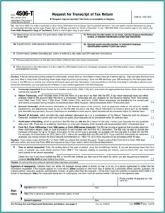 Is Form 4506 T Required For Mortgage