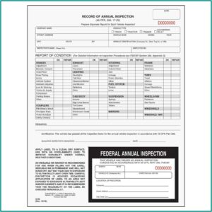 Jj Keller Annual Inspection Forms