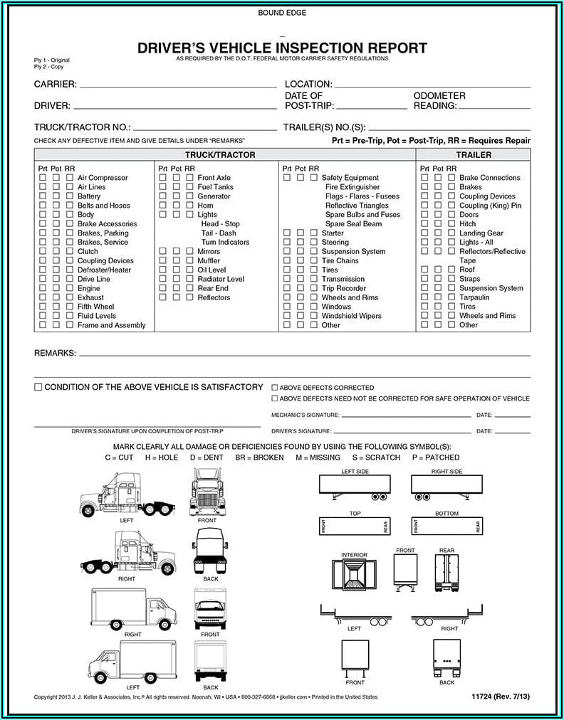 Jj Keller Truck Inspection Forms