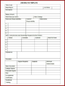 Job Safety Analysis Template Excel
