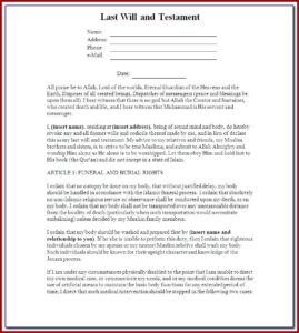 Joint Last Will And Testament Template South Africa