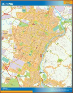 Laminated City Wall Maps