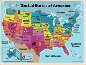 Laminated United States Map