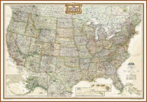 Large Laminated United States Map