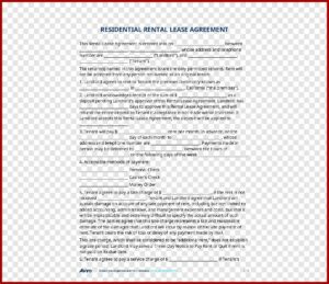 Lease Agreement Document Template