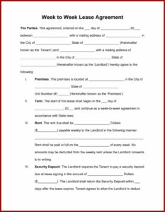 Lease Agreement Template Pdf