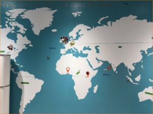 Magnetic Map Wall Decal