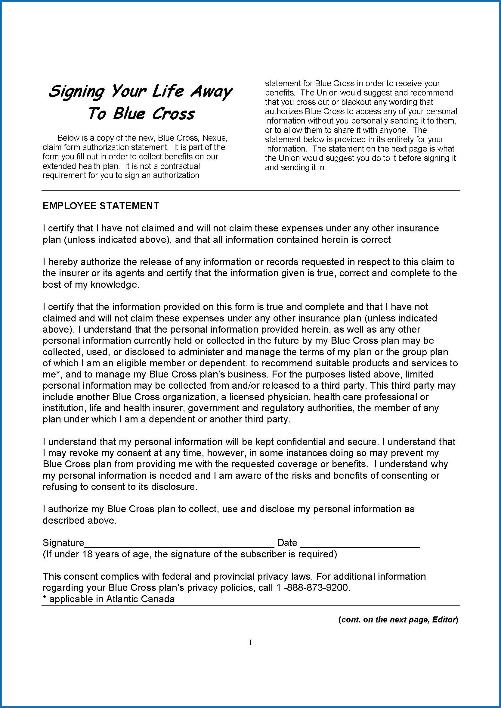 Manitoba Blue Cross Prior Authorization Forms