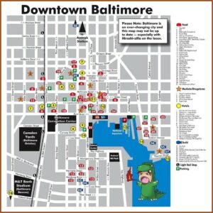 Map Of Hotels In Baltimore Inner Harbor Area