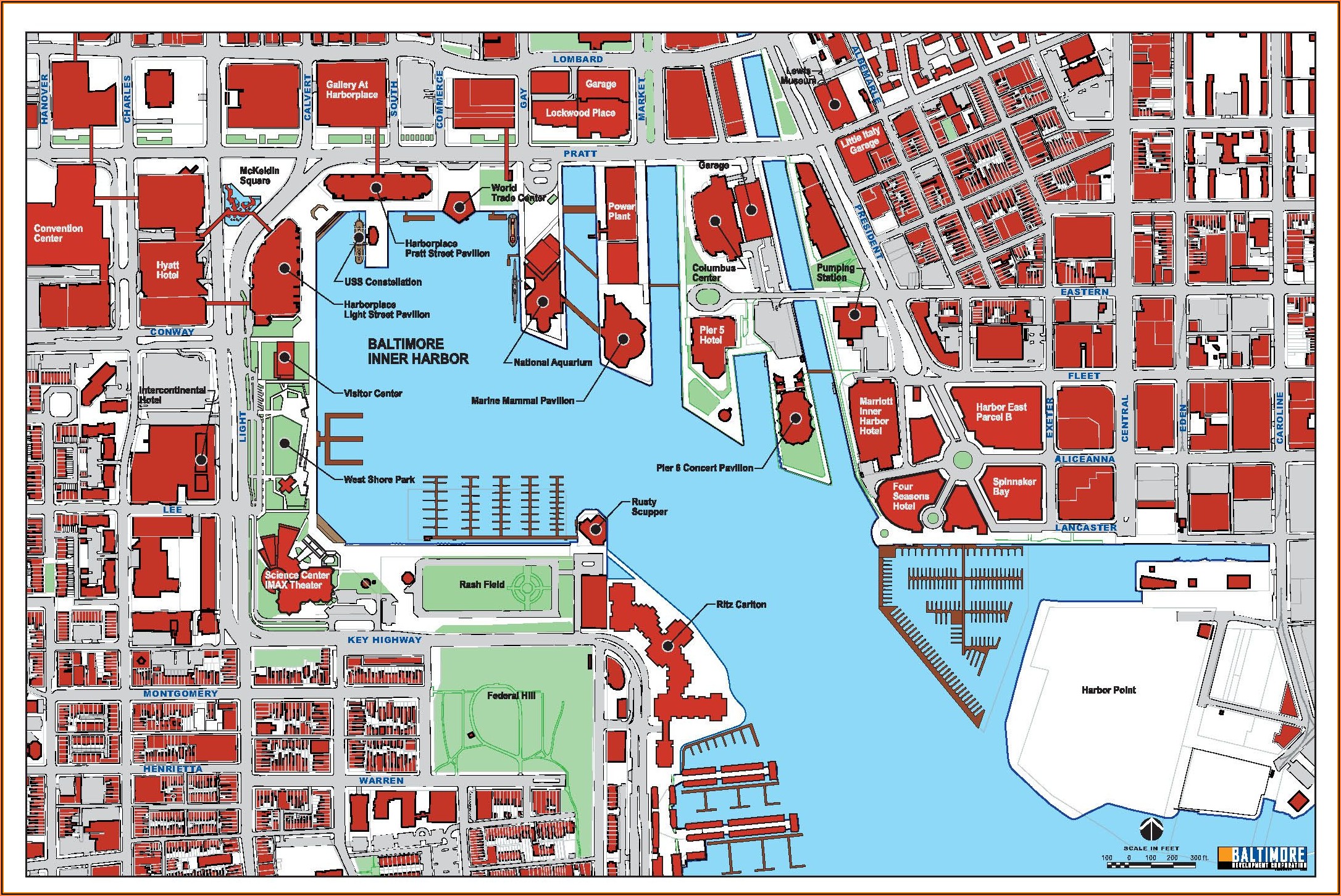 Map Of Hotels Near Inner Harbor Baltimore Md