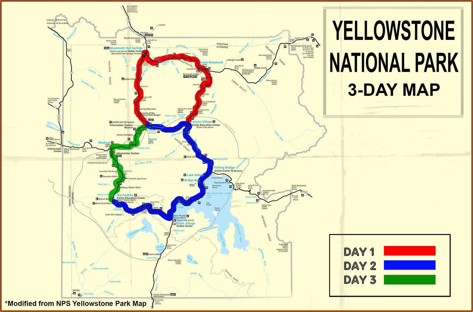 Map Of Hotels Near Yellowstone