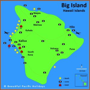 Map Of Kona Hawaii Hotels