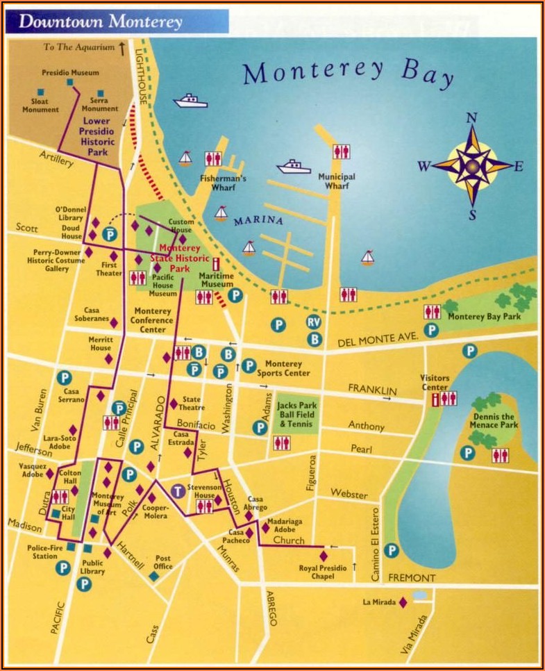 Map Of Monterey Bay Hotels