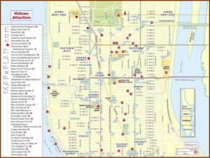Map Of New York City Attractions Printable