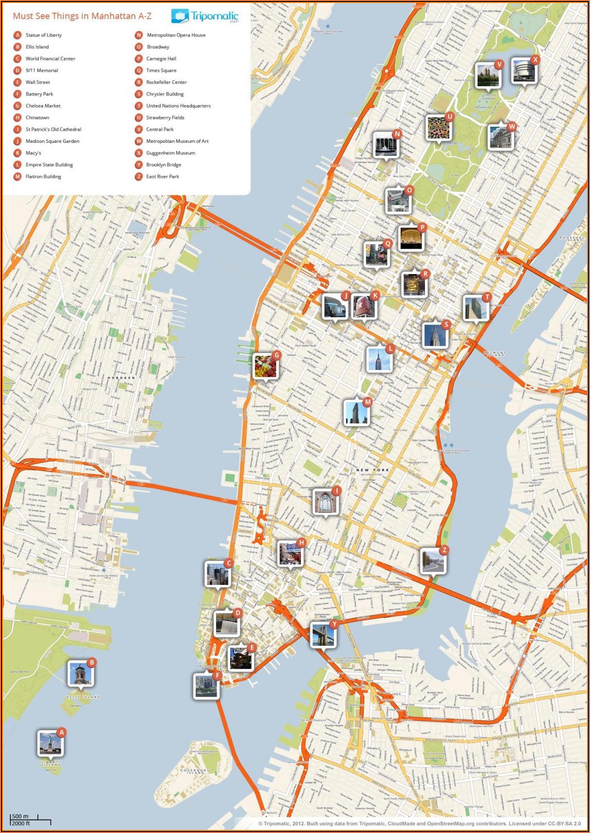 Map Of New York Tourist Attractions